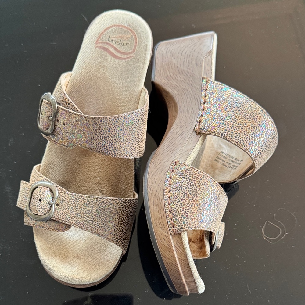 Dansko Stylish Brown Sandals with Buckle Detail